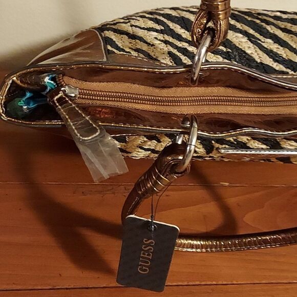 Guess Zebra Print Tote Bag - Black and Brown - Picture 8 of 10